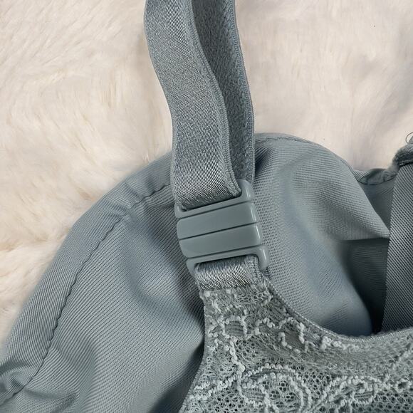 Victoria’s Secret Dream Angels Unlined Lace Bra 36DD Shimmery Mint Green NWT - Picture 7 of 8